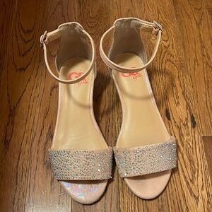 Girls Sparkle wedge dress shoes